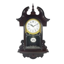 Ceas de Perete Vintage cu Pendul – Design Grandfather, Aspect Lemn