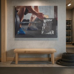 Tablou Motivational - Work Hard, Train Harder