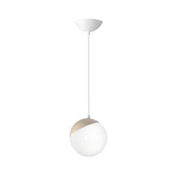 Lustră pe cablu SFERA WOOD 1xE14/40W/230V alb