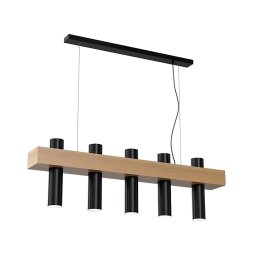 Lustră pe cablu WEST 5xGU10/25W/230V negru