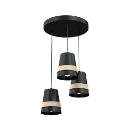 Lustră pe cablu VENEZIA 3xE27/60W/230V negru