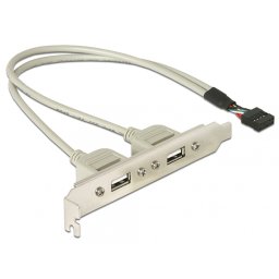 Bracket cu 2 porturi USB 2.0, Delock 71000