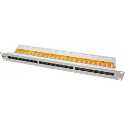 Patch Panel UTP Cat.6, 24 porturi, gri, Roline 26.11.0355