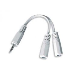 Cablu audio spliter jack 3.5mm la 2 x jack 3.5mm T-M, Gembird CCA-415W