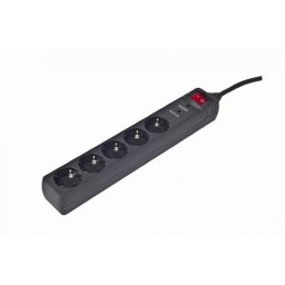 Prelungitor cu protectie 5 prize Schuko 4.5m, Energenie SPG5-C-15