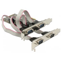 PCI Express cu 4 x Serial RS232, Delock 89178