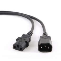 Cablu prelungitor alimentare PC C13 - C14 1.8 m, Gembird PC-189
