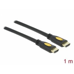 Cablu High Speed HDMI 4K30Hz T-T 1m Negru, Delock 82584