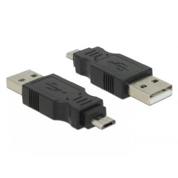 Adaptor USB 2.0 la micro USB-B T-T, Delock 65036