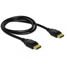 Cablu DisplayPort 4K60Hz T-T ecranat 1m negru, Delock 82423
