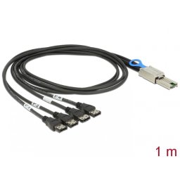 Cablu Mini SAS SFF-8088 la 4 x eSATA 1m, Delock 83064