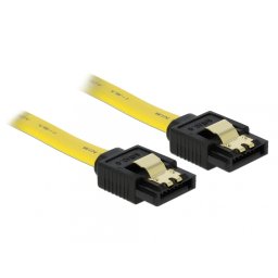 Cablu SATA III 6 Gb/s drept cu fixare 20cm, Delock 82808