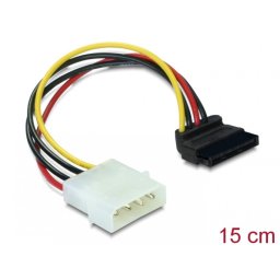 Cablu de alimentare SATA unghi 90 grade la Molex 4 pini, Delock 60101