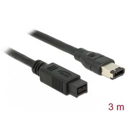 Cablu FireWire 9 pini la 6 pini 3m, Delock 82597