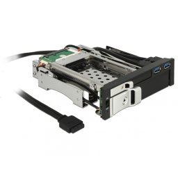 Rack intern 5.25" pentru HDD SATA 2.5" + 3.5", 2xUSB 3.0, Delock 47209