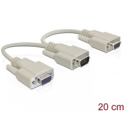 Splitter VGA 2 porturi 20 cm, Delock 65328