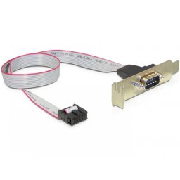 Bracket serial 1 X DB9 low profile 1:1, Delock 89300