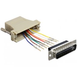 Adaptor D-Sub 25 pini la RJ45 T - M, Delock 65433