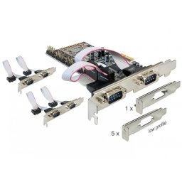 Placa PCI Express cu 6 x Serial RS232, Delock 89347