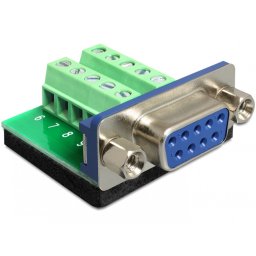 Adaptor Serial mama la bloc terminal, 10 pini, Delock 65268