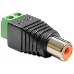 Adaptor RCA Mama la Bloc Terminal 2 pini, Delock 65418