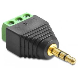 Adaptor jack Stereo Tata 3.5 mm la Bloc Terminal 3 pini, Delock 65419