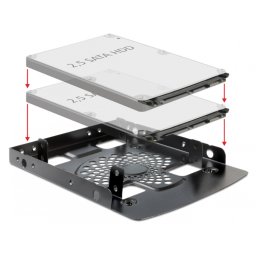 Kit montare 3.5" pentru 2 x 2.5" HDD, Delock 18198