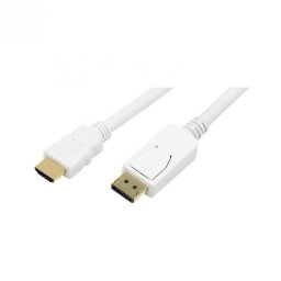Cablu DisplayPort la HDMI T-T Full HD alb 2m, Logilink CV0055
