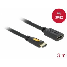 Cablu prelungitor HDMI 4K30HzT-M 3m, Delock 83081
