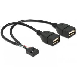 Cablu USB 2.0 A intern la 2 x USB A M, Delock 83292