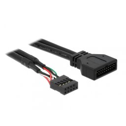 Cablu pin header USB 2.0 la USB 3.0 M-T, Delock 83281
