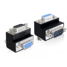 Adaptor serial DB 9 Pini T - M in unghi, Delock 65266
