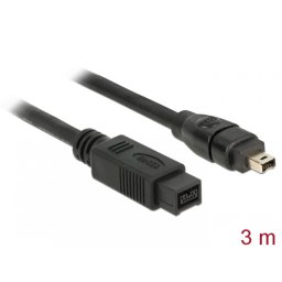 Cablu FireWire 9 pini la 4 pini 3m, Delock 82594