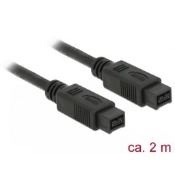 Cablu Firewire IEEE1394 9 pini la 9 pini 2m, Delock 82599