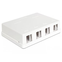 Carcasa Keystone perete 4 Porturi Alb, Delock 86208