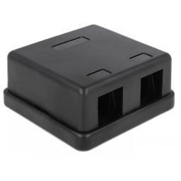 Carcasa Keystone perete 2 Porturi Negru, Delock 86257