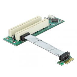 Placa PCI Express la 2 x PCI 32 Bit 5V cu cablu flexibil 9 cm, Delock 41341