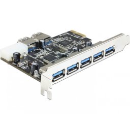 Placa PCI Express cu 5 porturi externe + 2 interne USB 3.0, Delock 89355