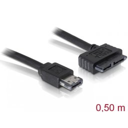 Cablu eSATAp la Slim SATA 13 pini 5V 0.5m, Delock 84413