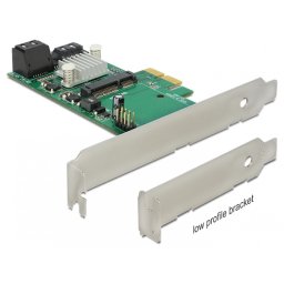 PCI Express cu 3x SATA 6 Gb/s Hybrid + 1x mSATA, Delock 89371