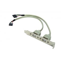 Bracket 2 porturi USB 2.0, Gembird CCUSBRECEPTACLE