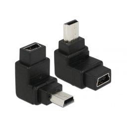 Adaptor mini USB 5pini T-M, unghi 90 grade, Delock 65096