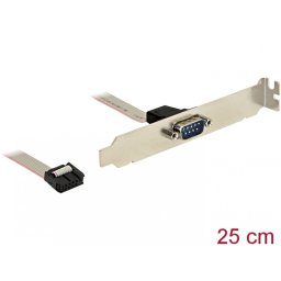 Bracket cu 1 x Serial nullmodem 9 Pini, Delock 89353