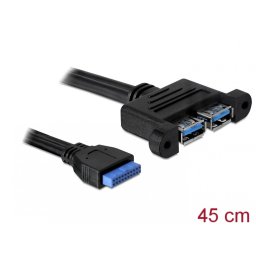 Cablu intern USB 3.0 pin header la 2 x USB 3.0, Delock 82941