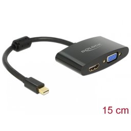 Adaptor mini Displayport la HDMI / VGA T-M, Delock 65553