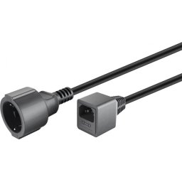 Cablu prelungitor pentru UPS C14 la Schuko 0.2m siguranta 10A, Goobay 51476