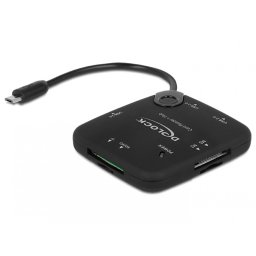 Cititor de carduri + Hub USB 2.0 OTG, Delock 65529