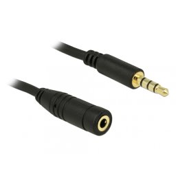 Cablu prelungitor audio jack 3.5mm 4 pini T-M 5m, Delock 84669