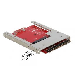 Convertor IDE 44 Pini la mSATA + frame 2.5" (pana la 7 mm), Delock 62495