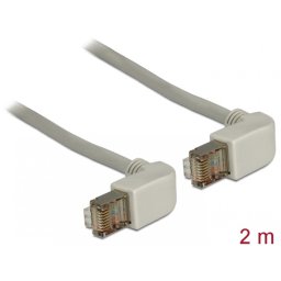 Cablu retea Cat.6 SSTP unghi 2m, Delock 83522